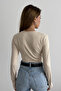Women's Finger Detailed Finger-Looped Blouse - 8