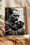 Mustafa Kemal Atatürk Printed Painting Huhu501 - Single Painting Natural Wooden Frame