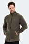 Daily Comfortable Fleece Hooded Sweatshirt Khaki