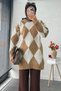 Baklava Pattern Soft Knitwear Women's Sweater – Mink - 8