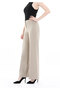 Wide Leg Maxi Length Fabric Pants - 4