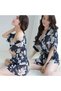 Sexy Kimono Robe Femme Floral Satin Nightdress Sleepwear M24 - 3
