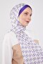 شال بنمط حلقة أرجوانية - 3
