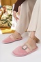 Women's House Slippers Plush Washable Wool-Lined Fur-Trimmed Slippers Guest Trousseau Bundle Bridal Slippers - 2