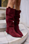 Marceli̇ Women's Burgundy Real Suede Unlined Boots - 4