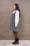 Short Anthracite Square Collar Casual Gilet - 3