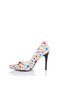 Printed Classic Heeled Women's Shoes - 3