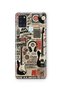 Samsung Galaxy A21S Compatible Music Collage Patterned Transparent Phone Case