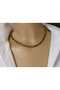 Zümra Green Agate & Copper Bead Minimal Unisex Necklace