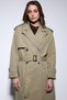 Khaki Double-Breasted Belted Women's Trench Coat - 7