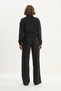 Women's Black Soft Textured Modal Stand Collar Cardigan Loose Pants Suit 4044 60283693 - 8