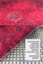 Design Burgundy Red Afghan Turkmen Chenille Carpet Rug Runner Non-Slip Washable Living Room Kitchen Hallway - 6