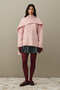 Hair Braid Scarf Sweater Pink