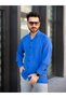 4-Piece Men's Flowy Long Sleeve Aerobin Fabric Shirt Set - 4