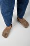 Madora Women's Genuine Leather Tasseled Sabo Mink Slippers - 7