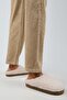 (Orlina) Women's Tedy Sabo Platform Beige Slippers - 6