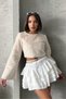 Women's Premium Soft Textured Crew Neck Plush Sweater