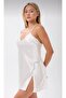 Satin Nightgown with Snake Detail, Stone Printed, Backless - 3