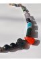 Raw Cut Natural Stone Detailed Chakra Choker Necklace - 2
