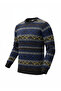 Men's Crew Neck Patterned Sweater |   70% Cotton - 4