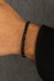 Black Color Chain Detailed Steel Men's Bracelet - 2