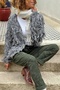 Italian Grey Washed Tassel Soft Textured Wool Loose Cardigan 65 50 - 4