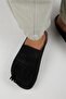 Madora Women's Genuine Leather Tasseled Sabo Black Slippers - 8