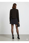 Women's Brown Melange Waterfall Collar Buttonless Flowy Long Sleeve Transitional Knitwear Jacket Cardigan - 2