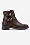 Women's Boots Brown Leather - 2
