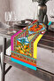 40X140Cm Woven Stain Resistant Printed Thai Feather Fabric Table Cloth Decorative Runner Washable