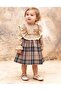 Teddy Bear Embroidered Ruffled Girl's Dress - 2