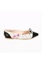 Printed Women's Ballerinas with Bow Detail - 2