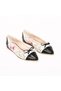 Printed Women's Ballerinas with Bow Detail - 3