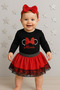 Baby Girl Minnie Embroidered Bodysuit with Tulle Skirt Tutu Set - 2