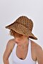 Wide Brim Beige Raffia Hat