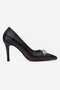 Stone Women's Stiletto Shoes Black Skin - 2
