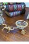 1 Piece Gold-Chariot - Horse Turkish Delight Holder-Table Decor-Luxury Coffee Side Turkish Delight Holder-Cast Frame - 7