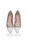 Printed Women's Ballerinas with Bow Detail - 2