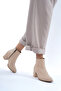 Low-cut Nude Heeled Boots - 2