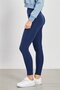 Women's High Waist Polyemid Leggings - Dark Navy Blue - 4