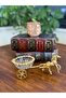1 Piece Gold-Chariot - Horse Turkish Delight Holder-Table Decor-Luxury Coffee Side Turkish Delight Holder-Cast Frame - 4