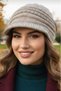 Women's Double Layered Knitted Beanie Knitwear Beanie - 5