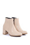Low-cut Nude Heeled Boots - 4