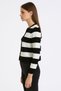 Women's Knitwear Striped Buttoned Front Gold Detailed Cardigan - 6