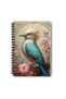 Vintage Bird Themed No:1 Design Wirebound A5 Lined 4-Piece Souvenir, Memory, School Notebook Set - 2