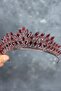 Burgundy Beria Bridal Henna Crown - 2