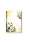 Daisy and Wildflowers Design Wire Spiral A5 Lined 4-Piece Souvenir, Memory, School Notebook Set - 3
