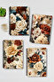 Little Birds No:1 Design Wire Spiral A5 Unlined 4-Piece Souvenir, Memory, School Notebook Set