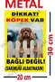 There Is a Dog Not on a Leash Warning Sign 20X30 Double-Sided Printing on the Back.