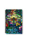 Colorful Dragonfly Birds Design Wire Spiral A5 Lined 4-Piece Souvenir, Memory, School Notebook Set - 3
